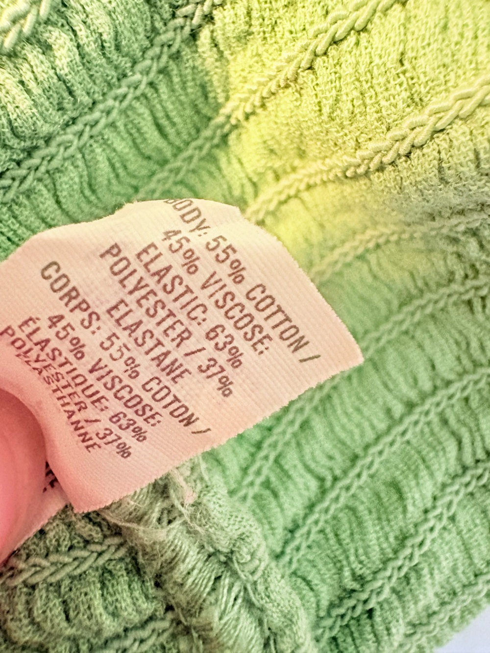 Aerie Green Smocked Crop Top Ruffle Strap - Picture 6 of 6